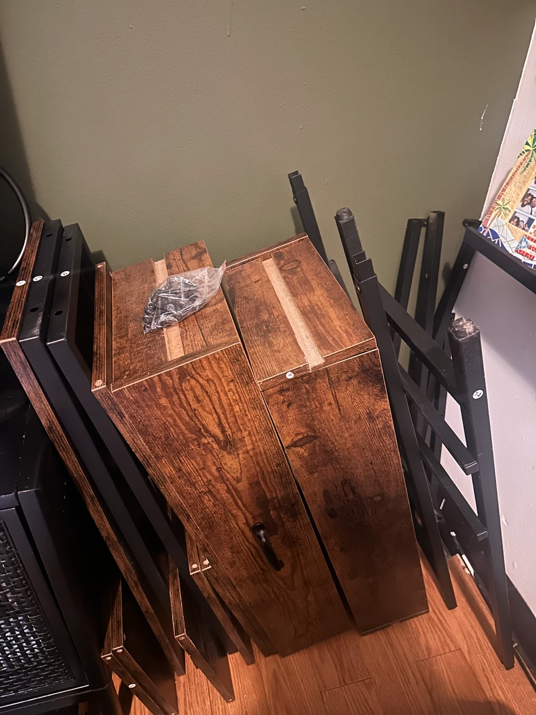 Industrial Bookshelf with Drawers - photo 4