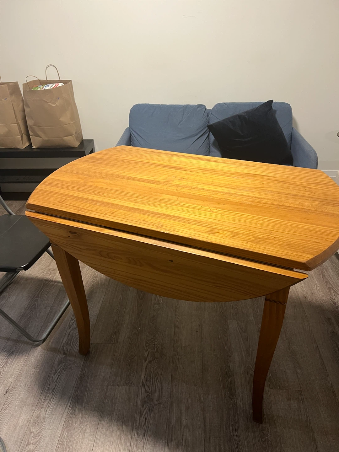 Wooden Drop-Leaf Dining Table - photo 5