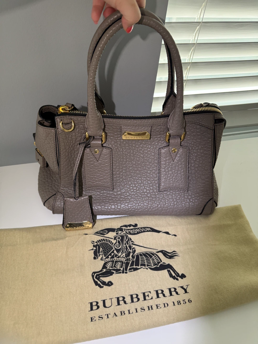 Burberry Leather Satchel Bag