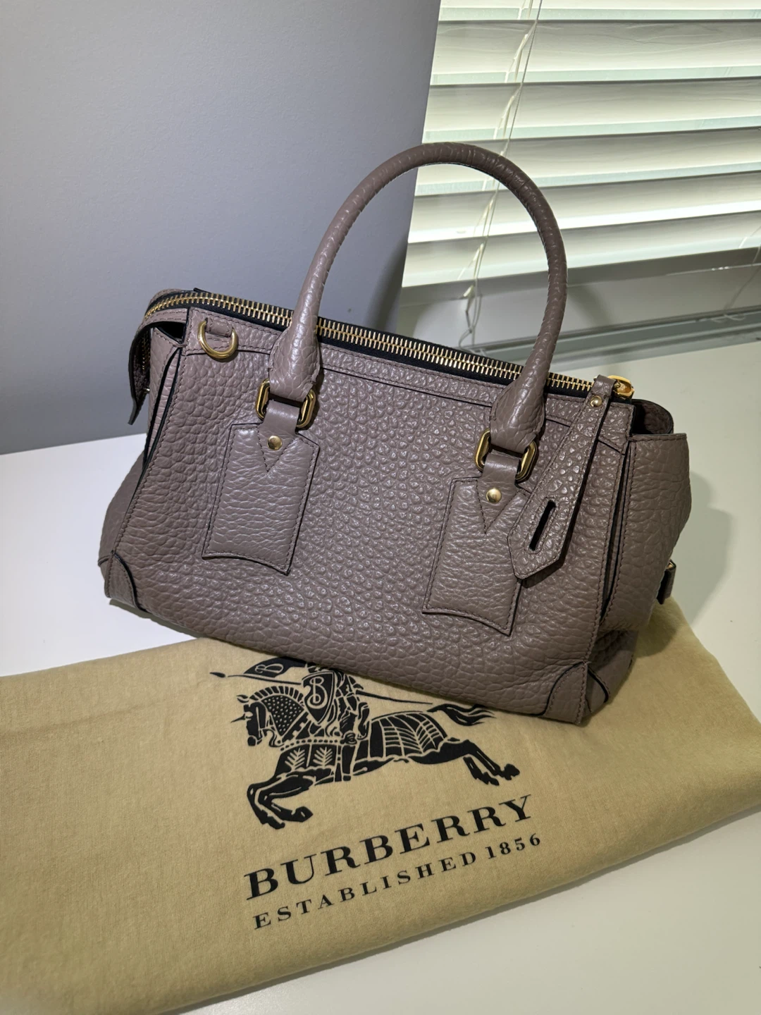 Burberry Leather Satchel Bag - photo 4