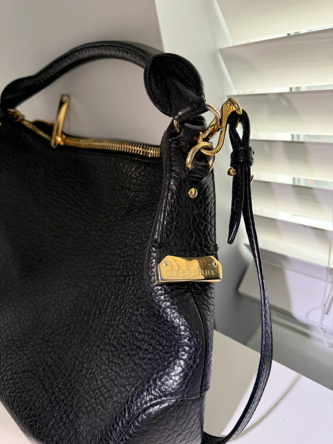 Black Burberry Leather Hobo Bag - photo 2