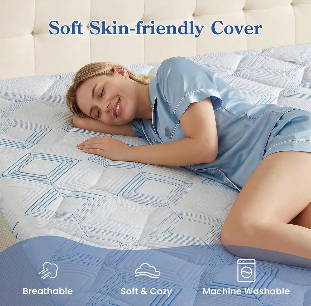 4 Inch Cooling Gel Infused Mattress Topper