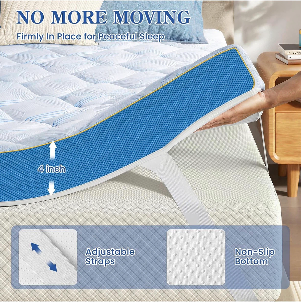4 Inch Cooling Gel Infused Mattress Topper - photo 5
