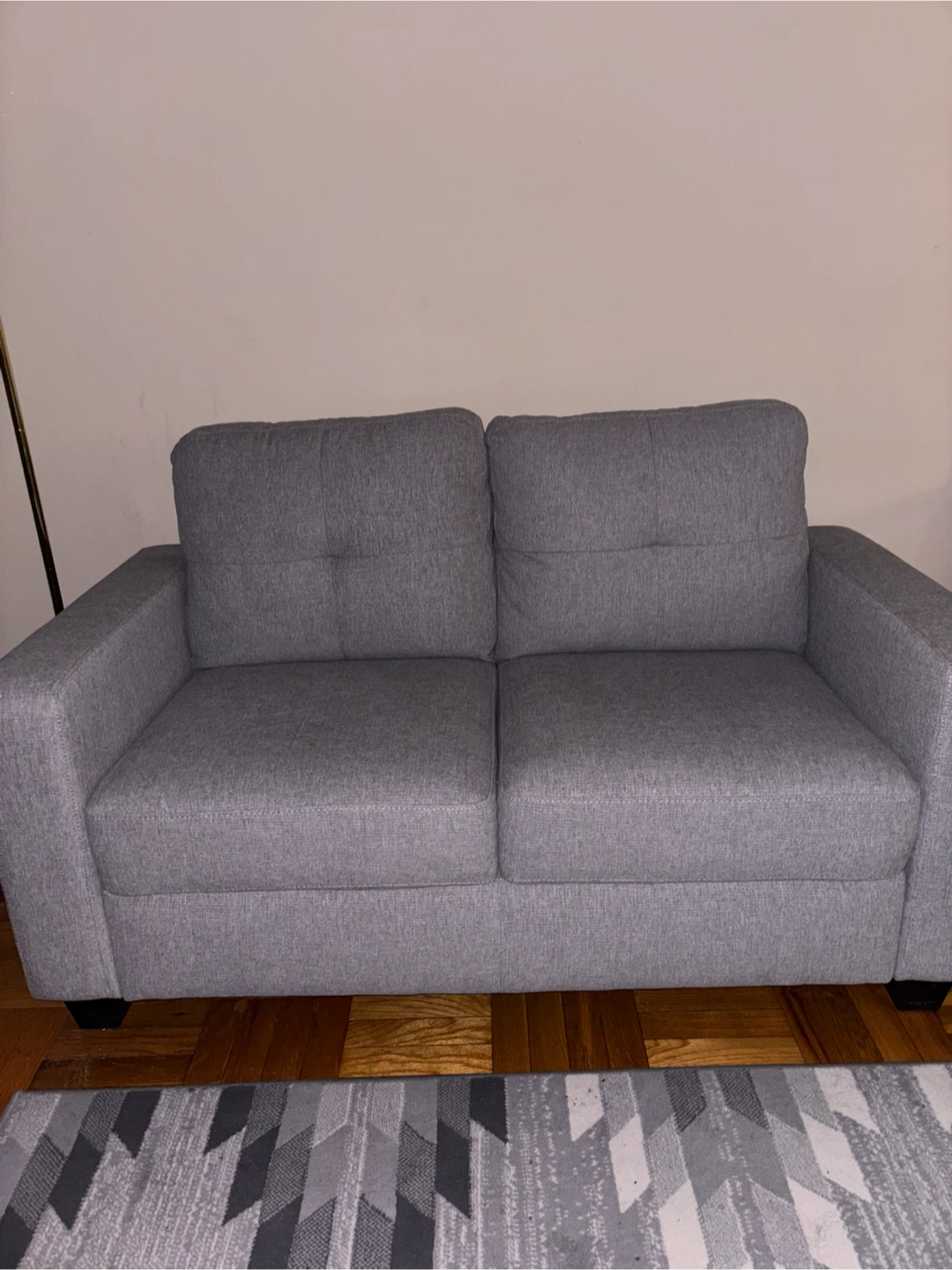 Grey Two-Seater Sofa
