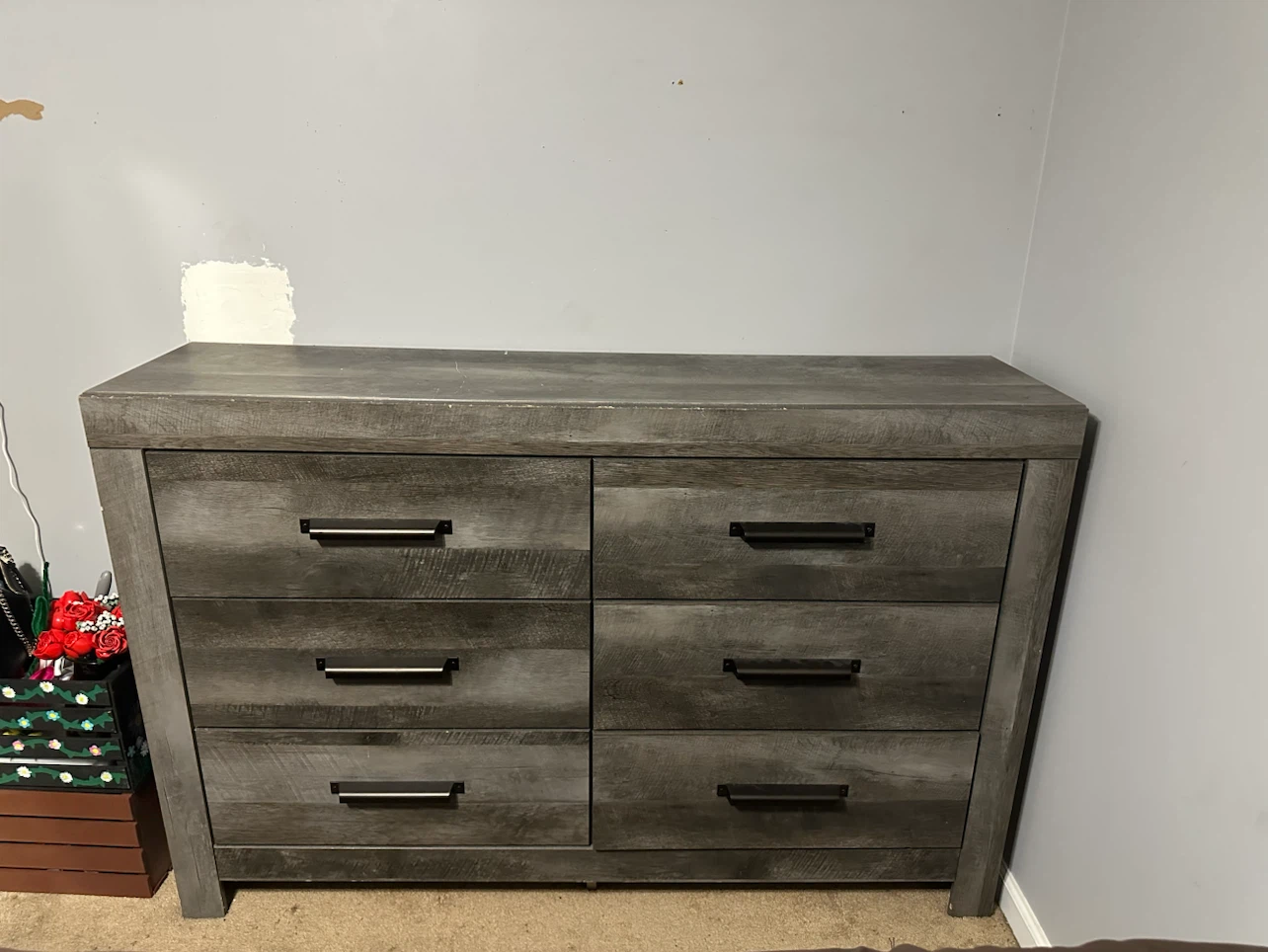 Gray 6-Drawer Dresser