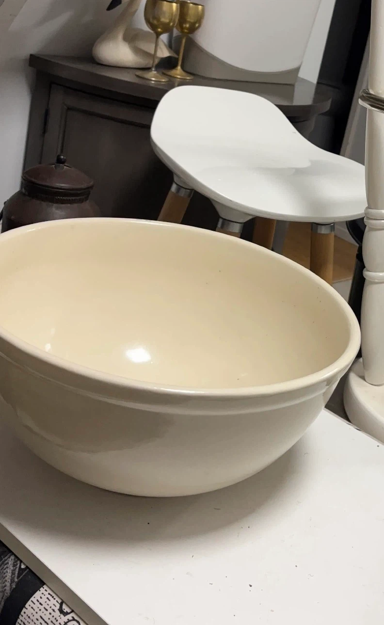 Cream Ceramic Mixing Bowl
