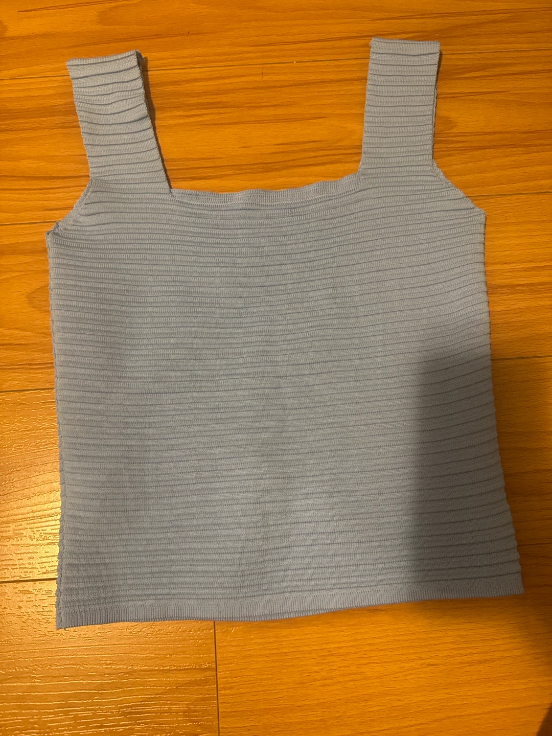 Light Blue Ribbed Tank Top