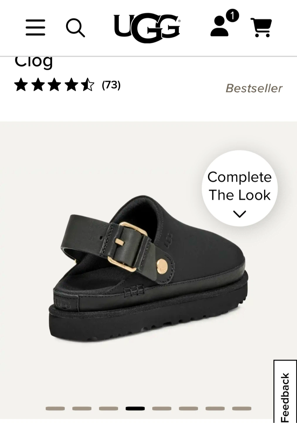 New Never worn UGG Goldenstar Villa Clog Black