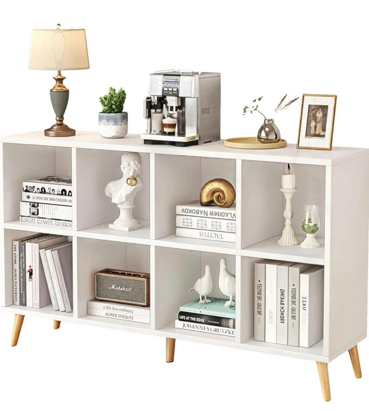 Cube Storage Shelves with Wooden Legs