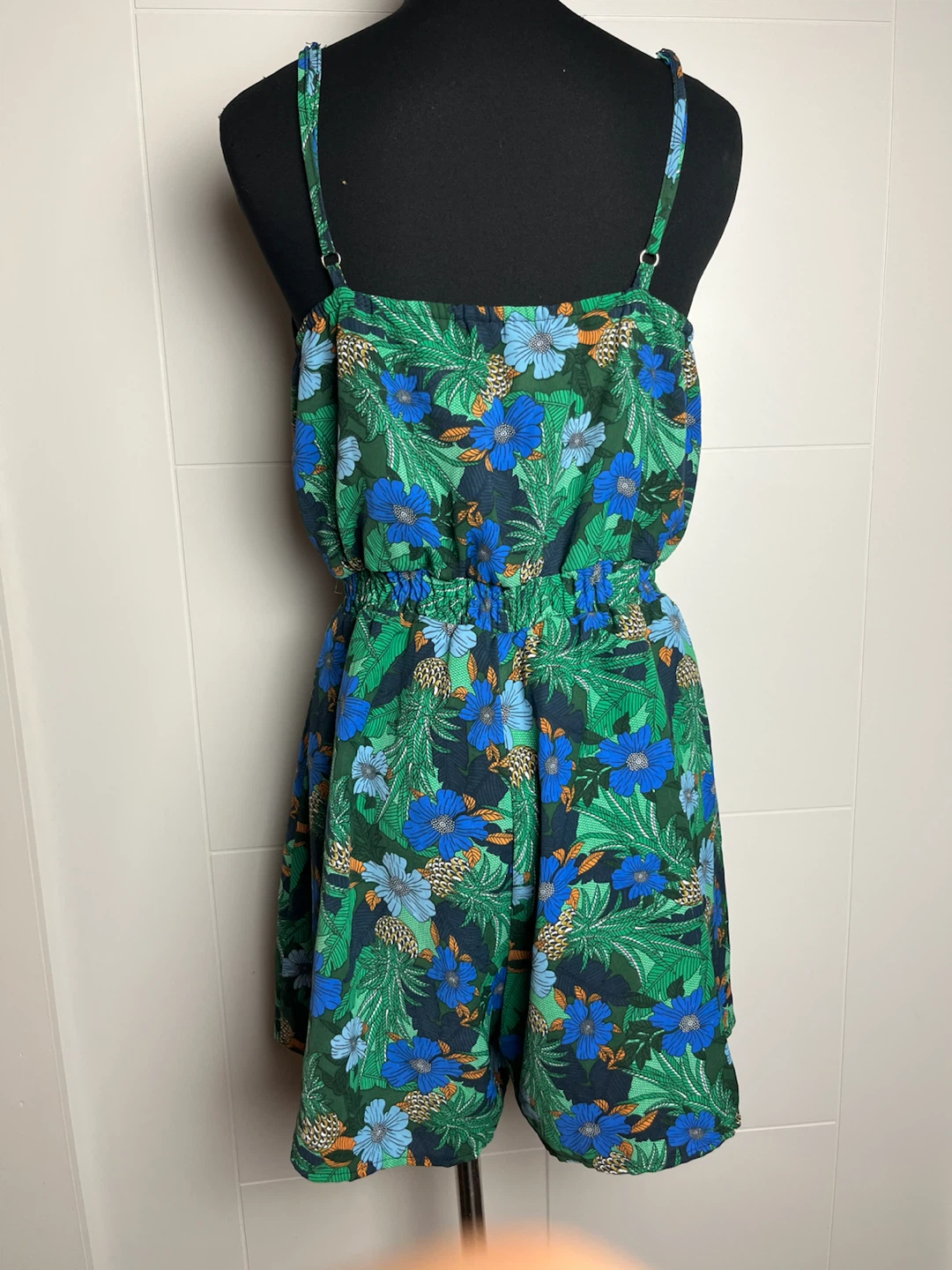 Green floral print romper - photo 2