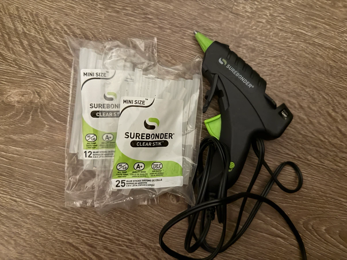 Surebonder Mini Size Clear Stik Glue Sticks and Hot Glue Gun