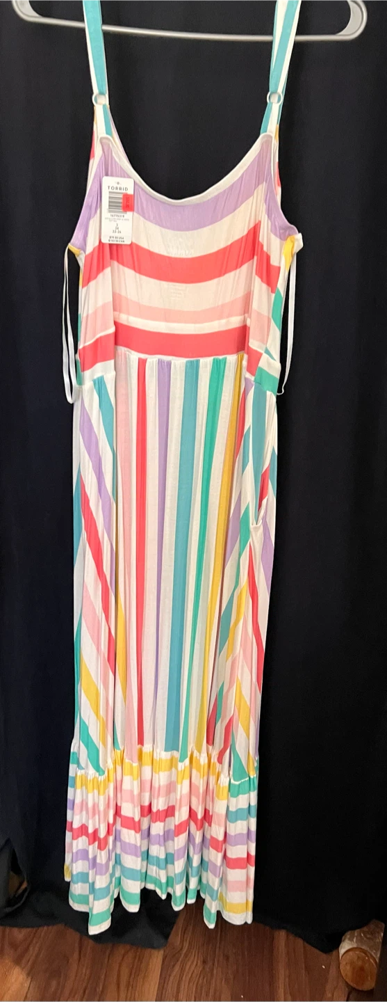 New never worn Torrid Striped Maxi Dress