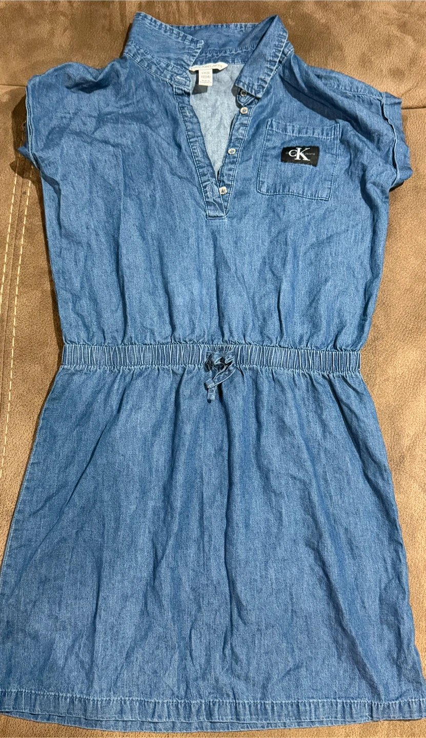 Calvin Klein Jeans Denim Dress Girls Size L (12/14)