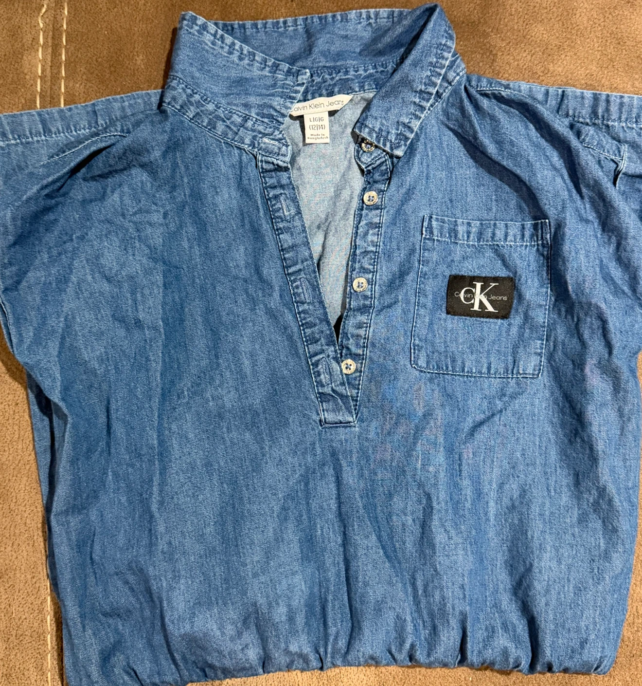 Calvin Klein Jeans Denim Dress Girls Size L (12/14) - photo 2