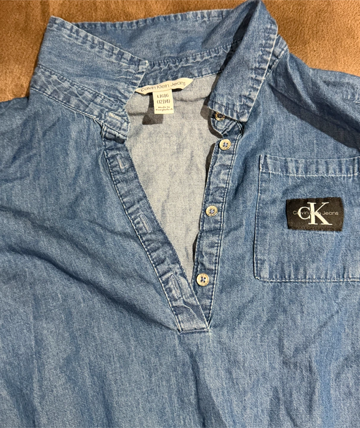 Calvin Klein Jeans Denim Dress Girls Size L (12/14) - photo 3