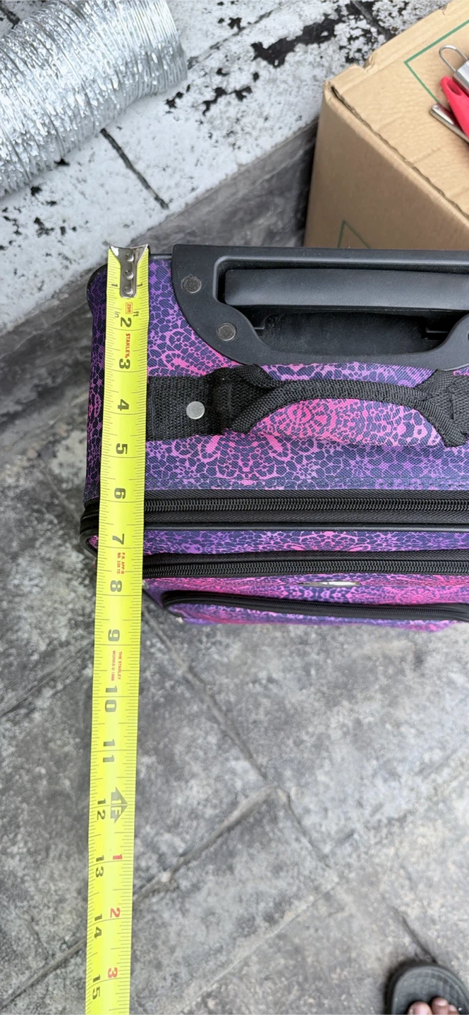 Purple & Pink Patterned Rolling Suitcase - photo 2