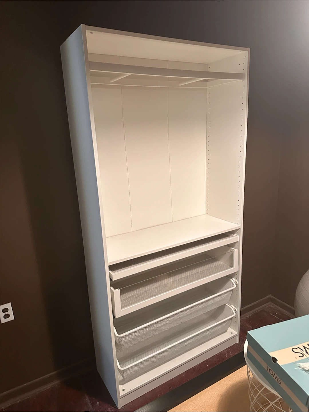 IKEA PAX Wardrobe Frame with Drawers and Hanging Rod - photo 4