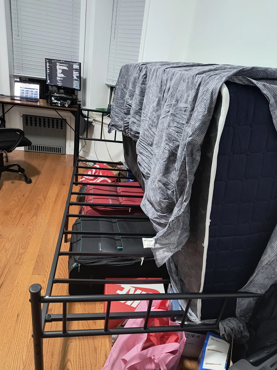 Black Twin XL Metal Bed Frame