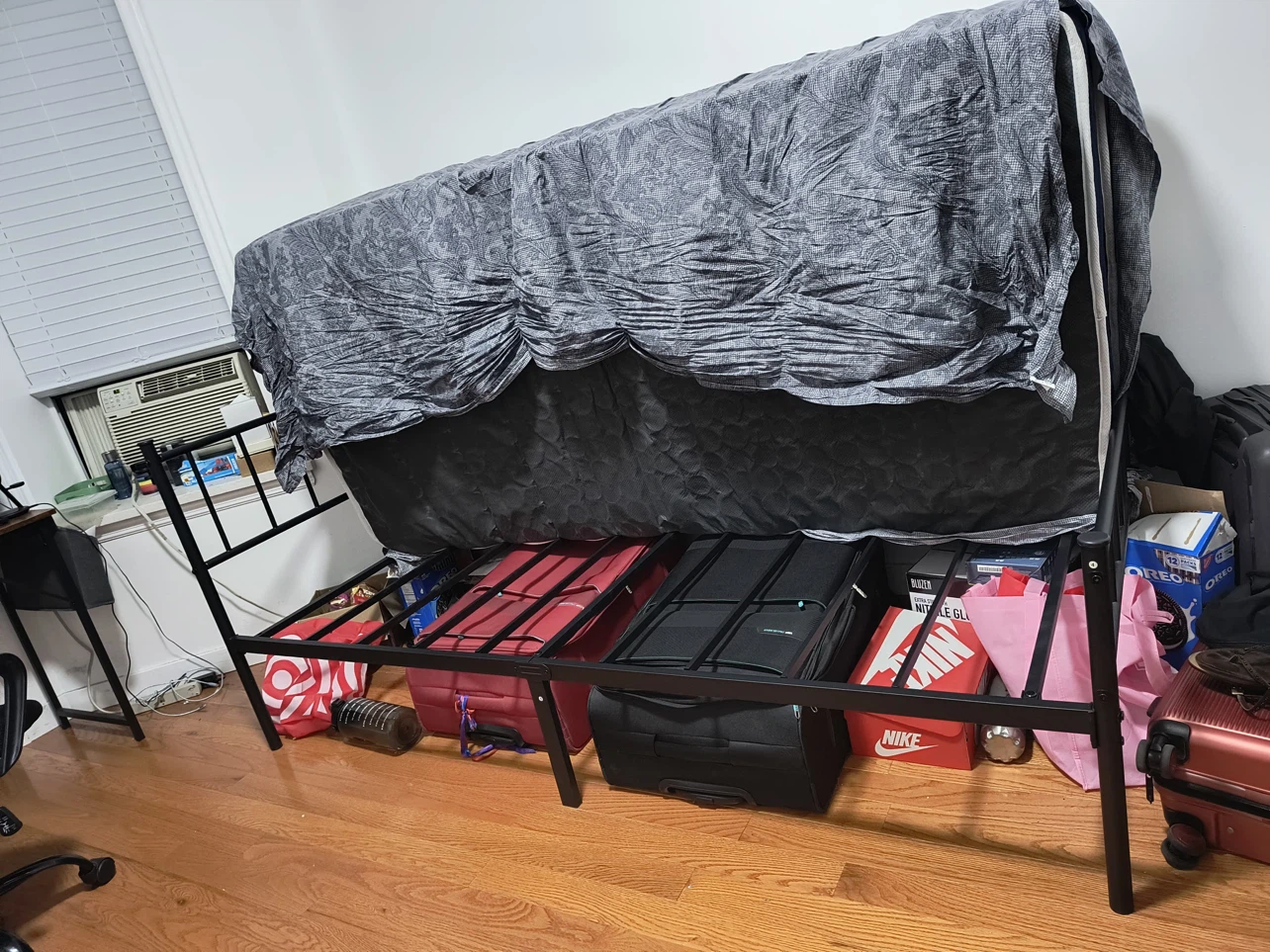 Black Twin XL Metal Bed Frame - photo 3