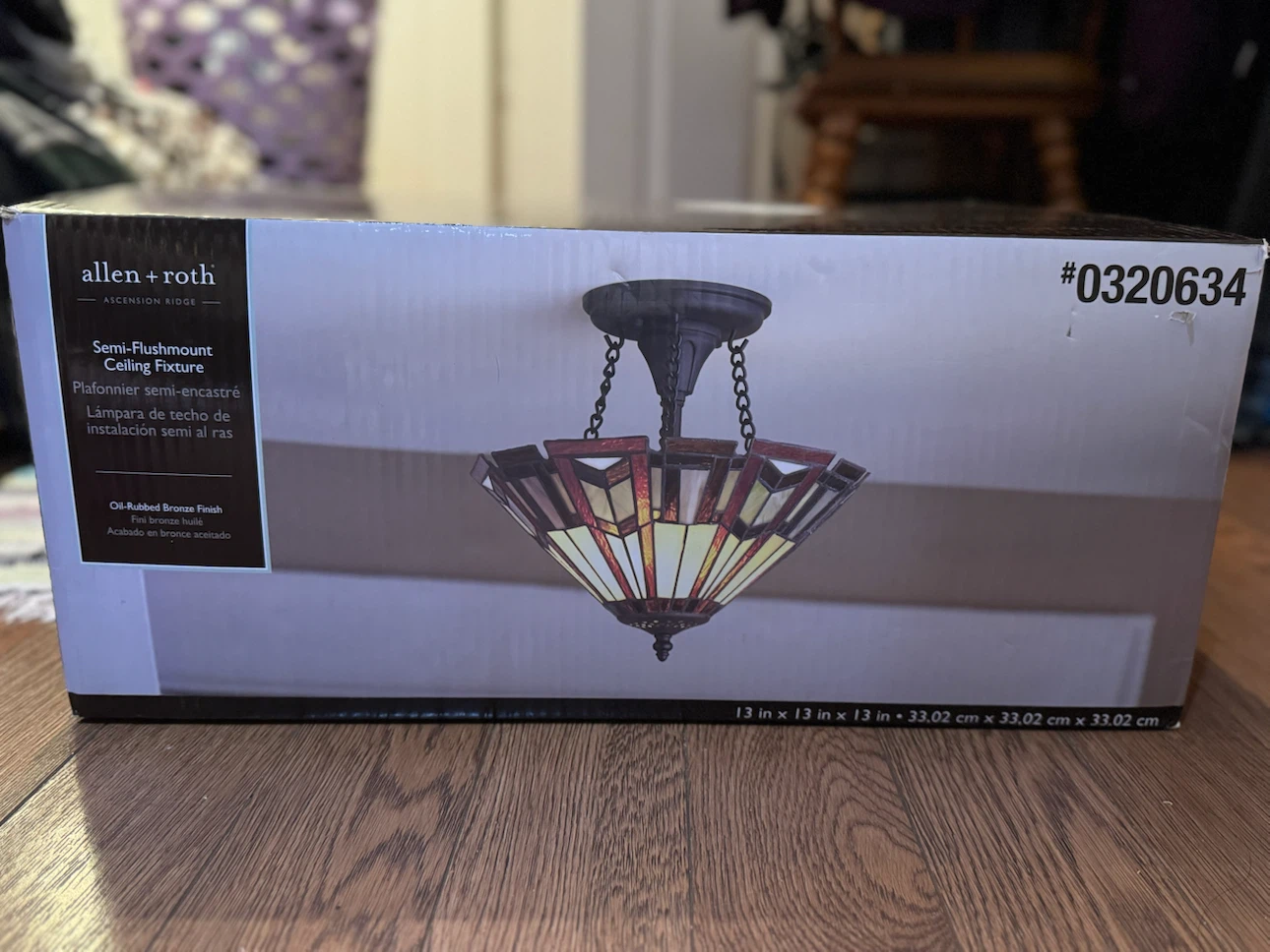 NIB Allen + Roth Semi-Flushmount Ceiling Fixture