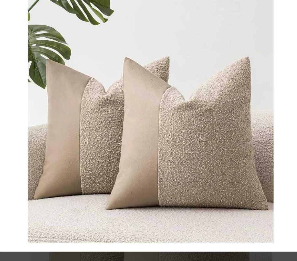 Beige Throw Pillow Covers 2-Piece Set(2 packs of 2)