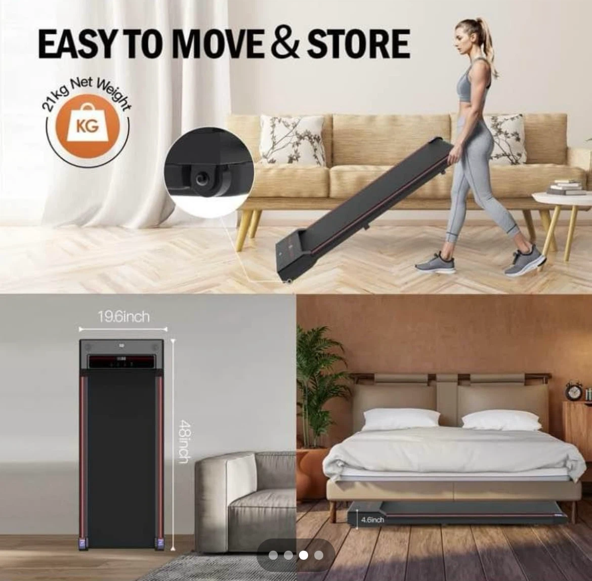 Walking Pad, 2 in 1 Under Desk Treadmill - photo 3
