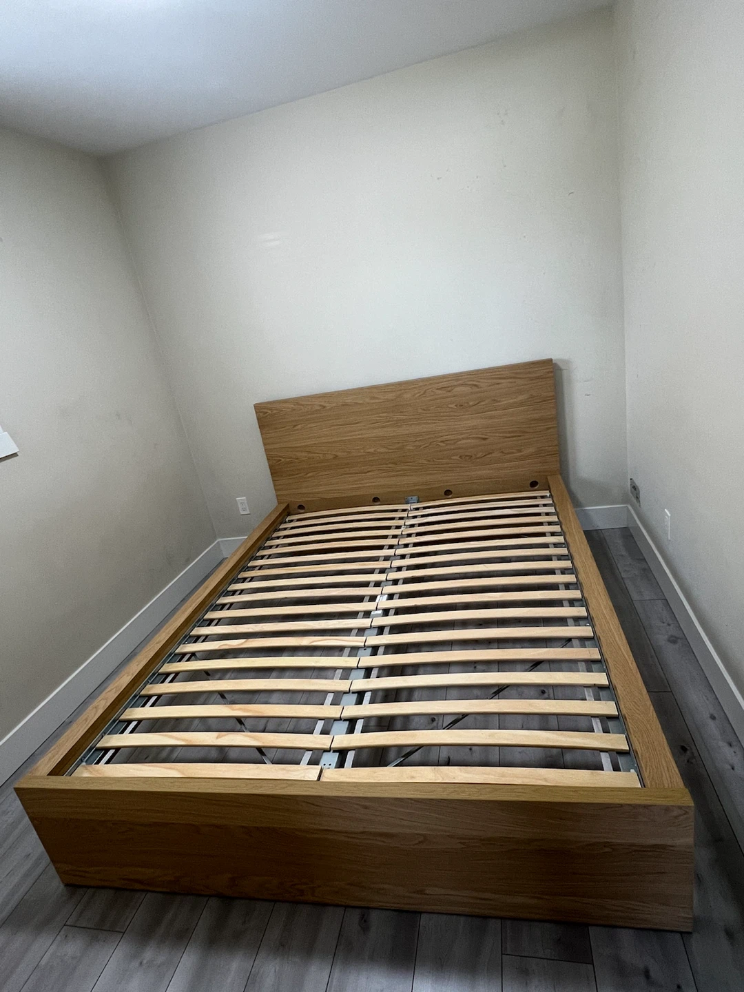 IKEA MALM Queen Bed Frame - Oak Veneer