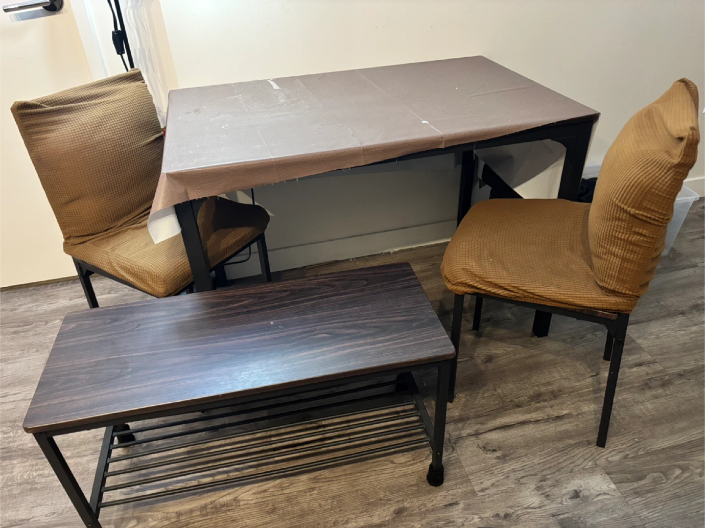 Dining Table Set with 2 Chairs and 1 Bench - Brown - photo 2