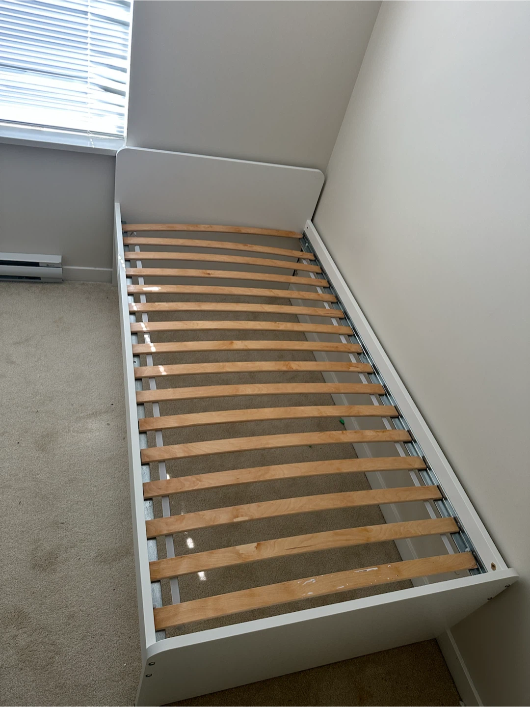Ikea white Twin size bed frame *Free delivery