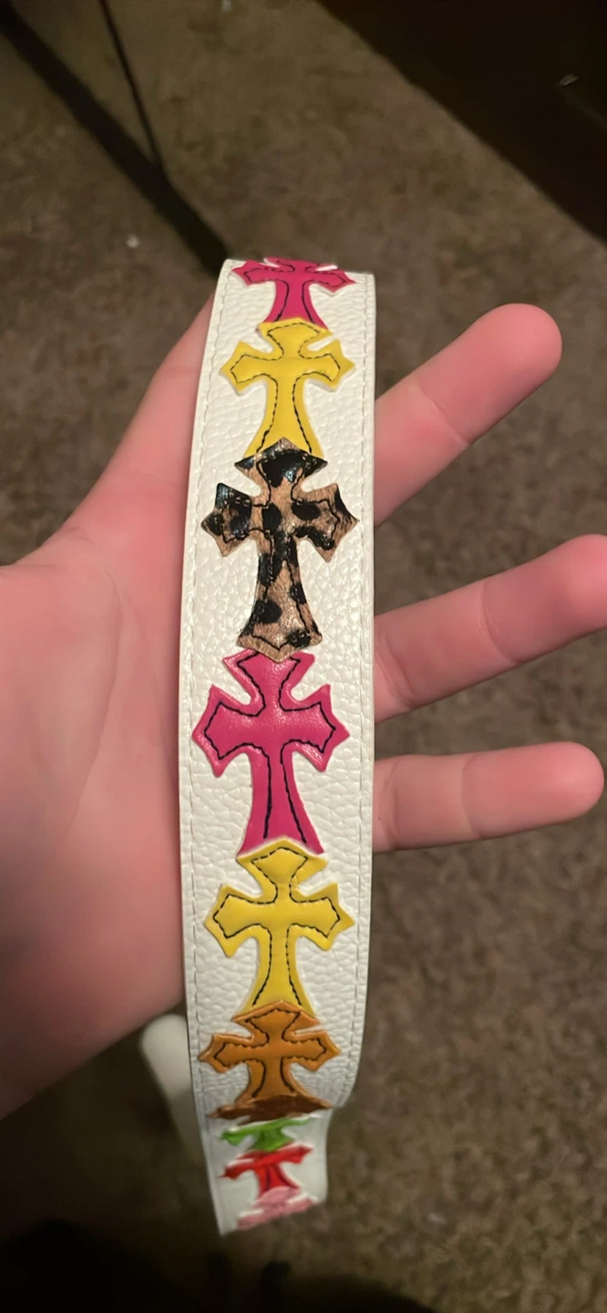 White Chrome Hearts MultiColor White  Belt