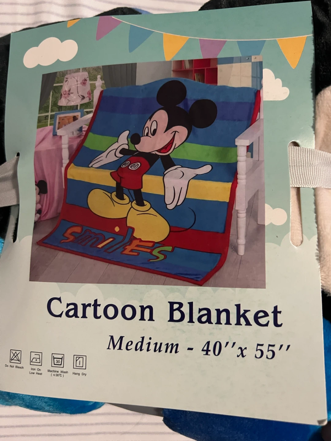 Disney Mickey Mouse Cartoon Blanket - Medium 40"x55"