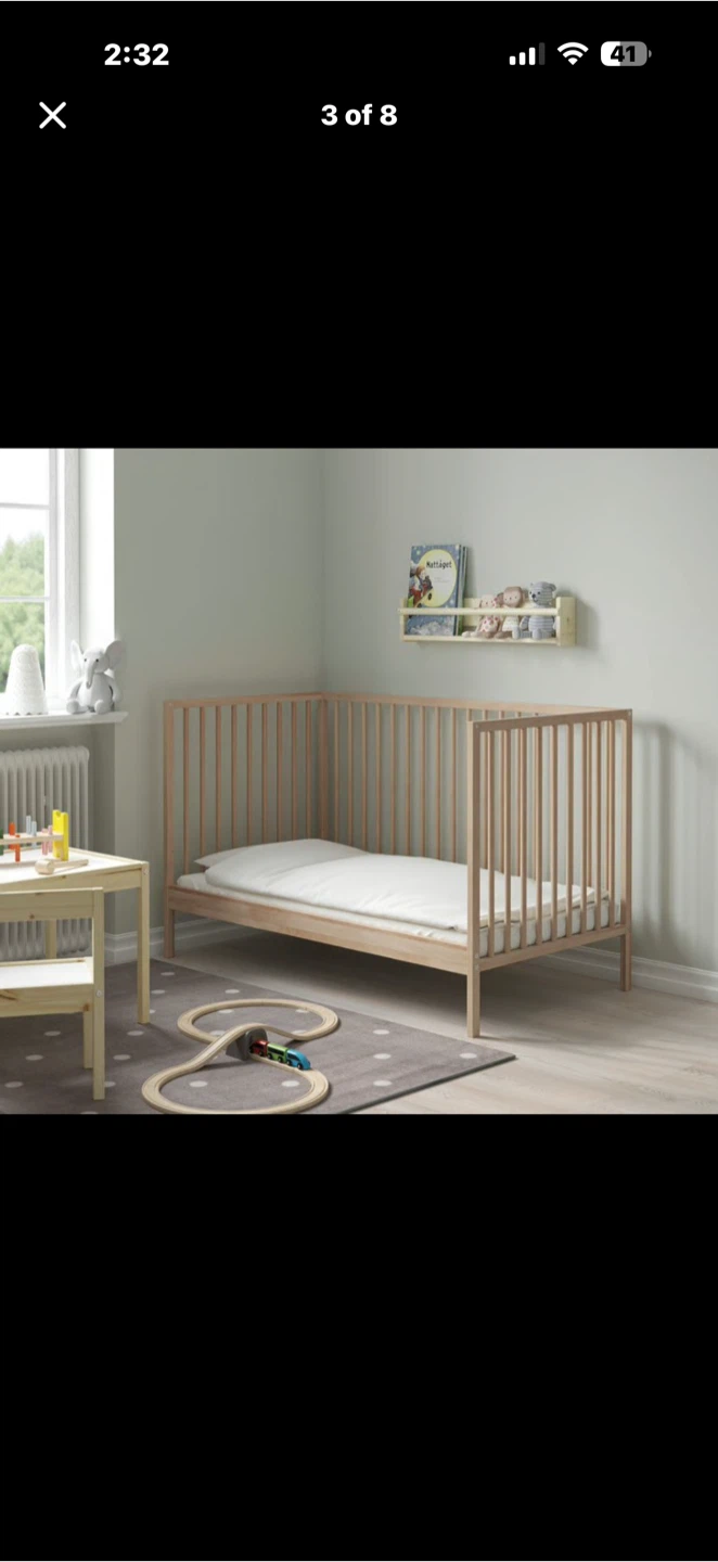 IKEA SNIGLAR Crib and Mattress - photo 2