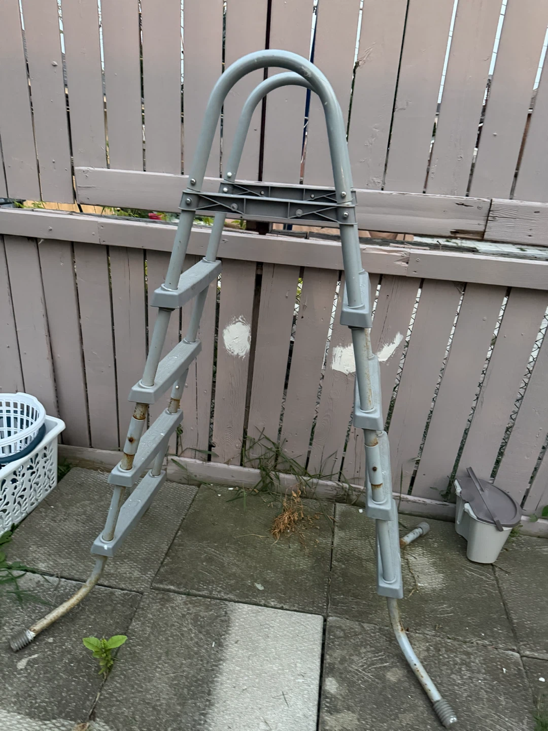 Gray Pool Ladder