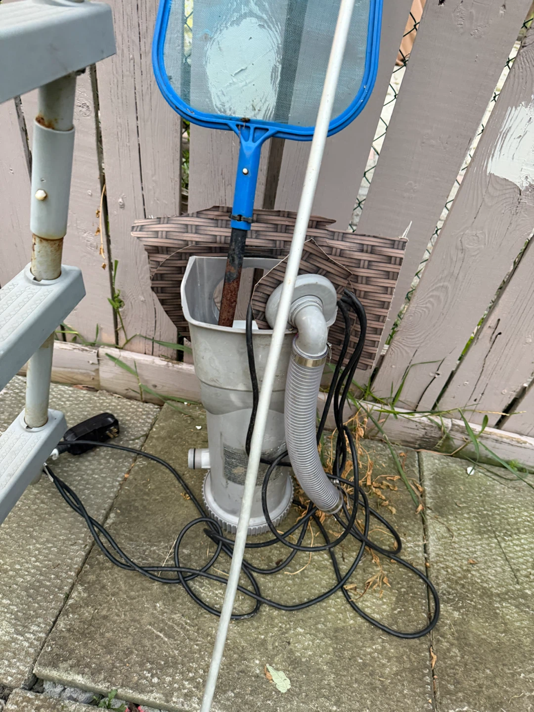 Pool Filter Pump and Skimmer Set with Ladder - photo 2