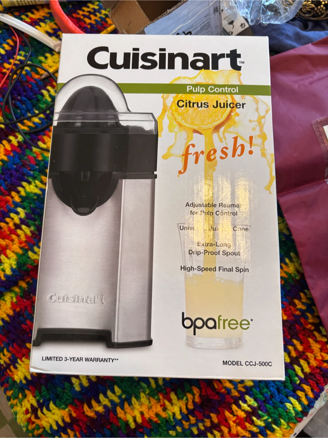 Cuisinart Pulp Control Citrus Juicer CCJ-500C