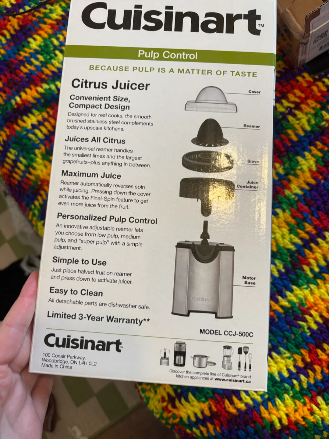 Cuisinart Pulp Control Citrus Juicer CCJ-500C - photo 2