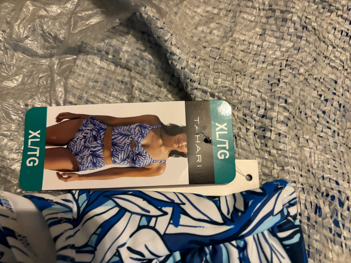 Tahari Women's XL/TG Swimsuit Bottoms - Blue Floral Print - photo 2