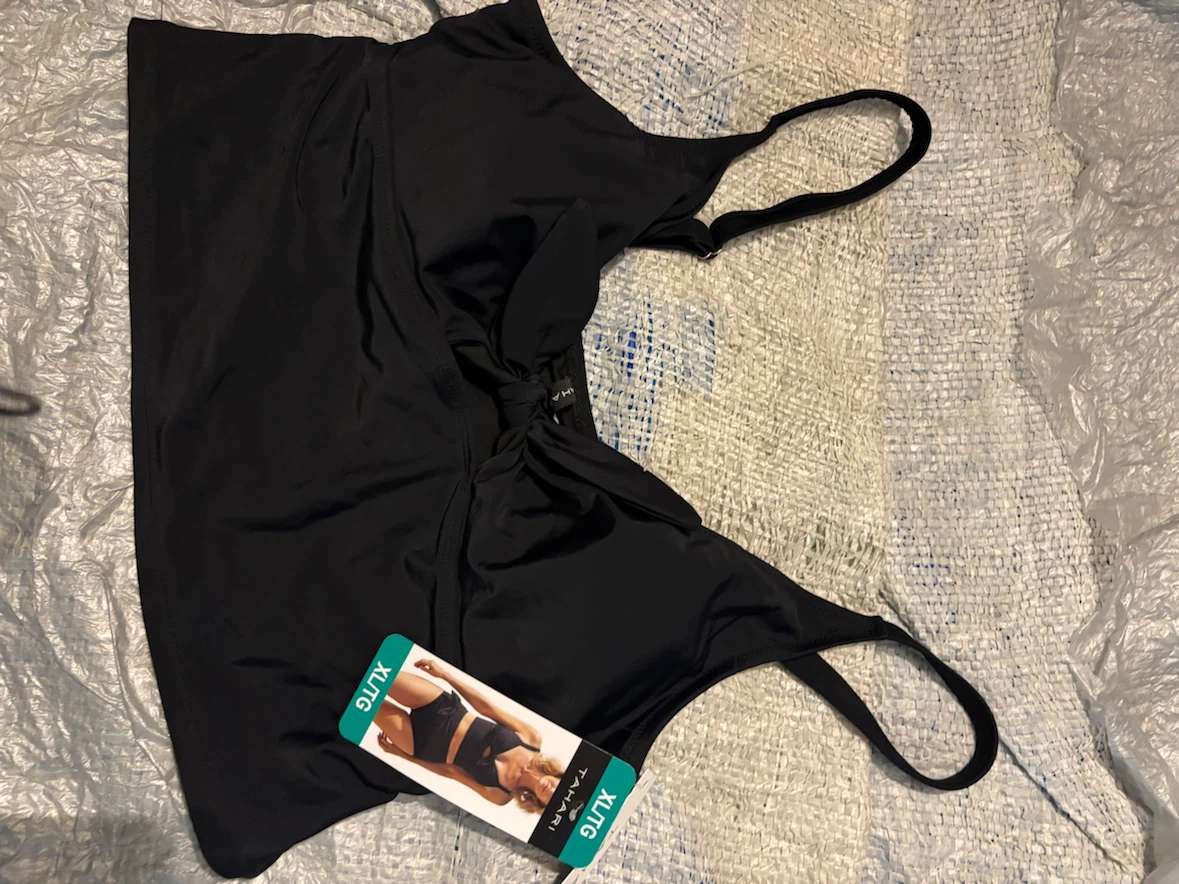 Tahari Black Swimsuit top XL/TG