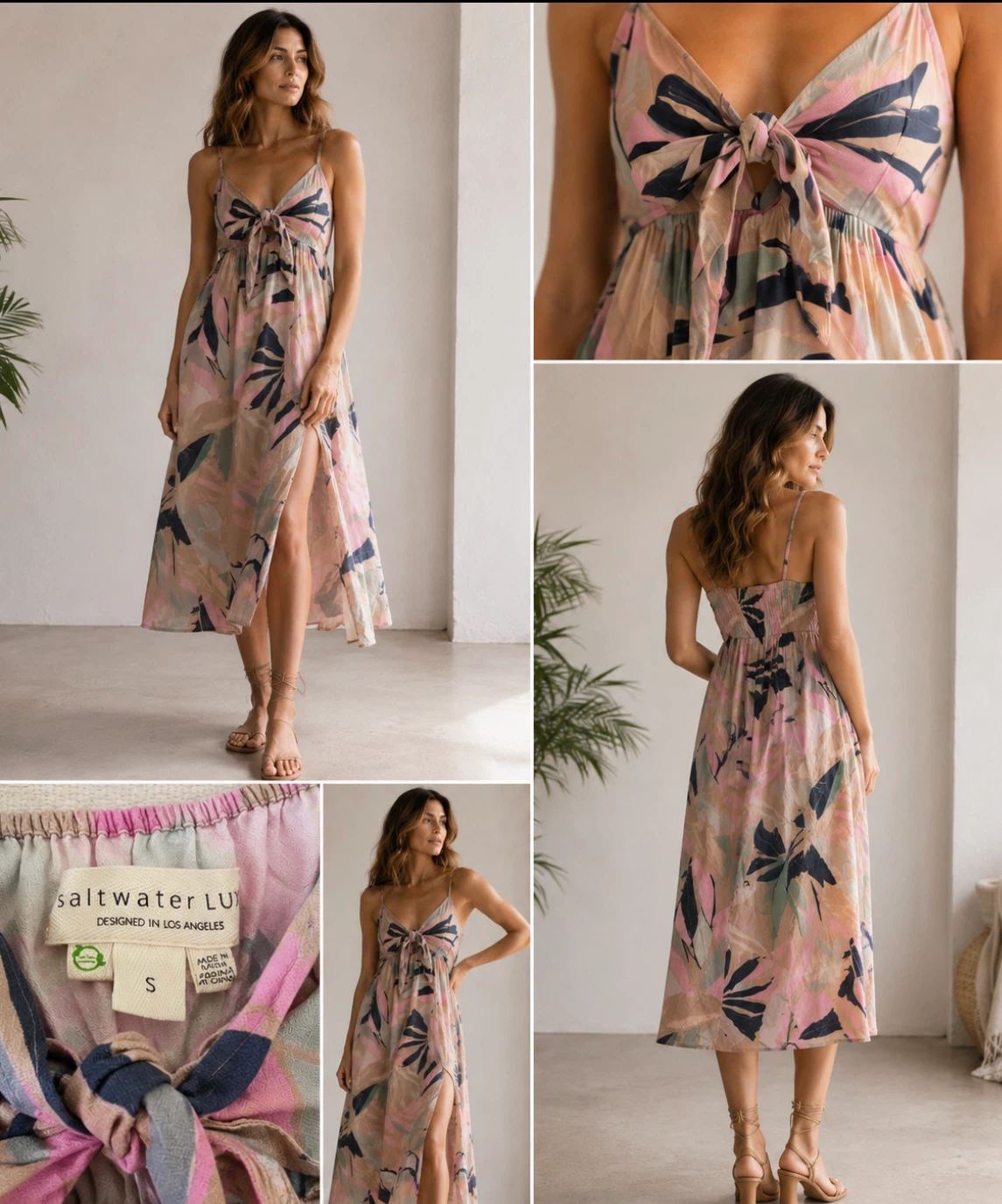 Saltwater Lux Women's Floral Midi Dress