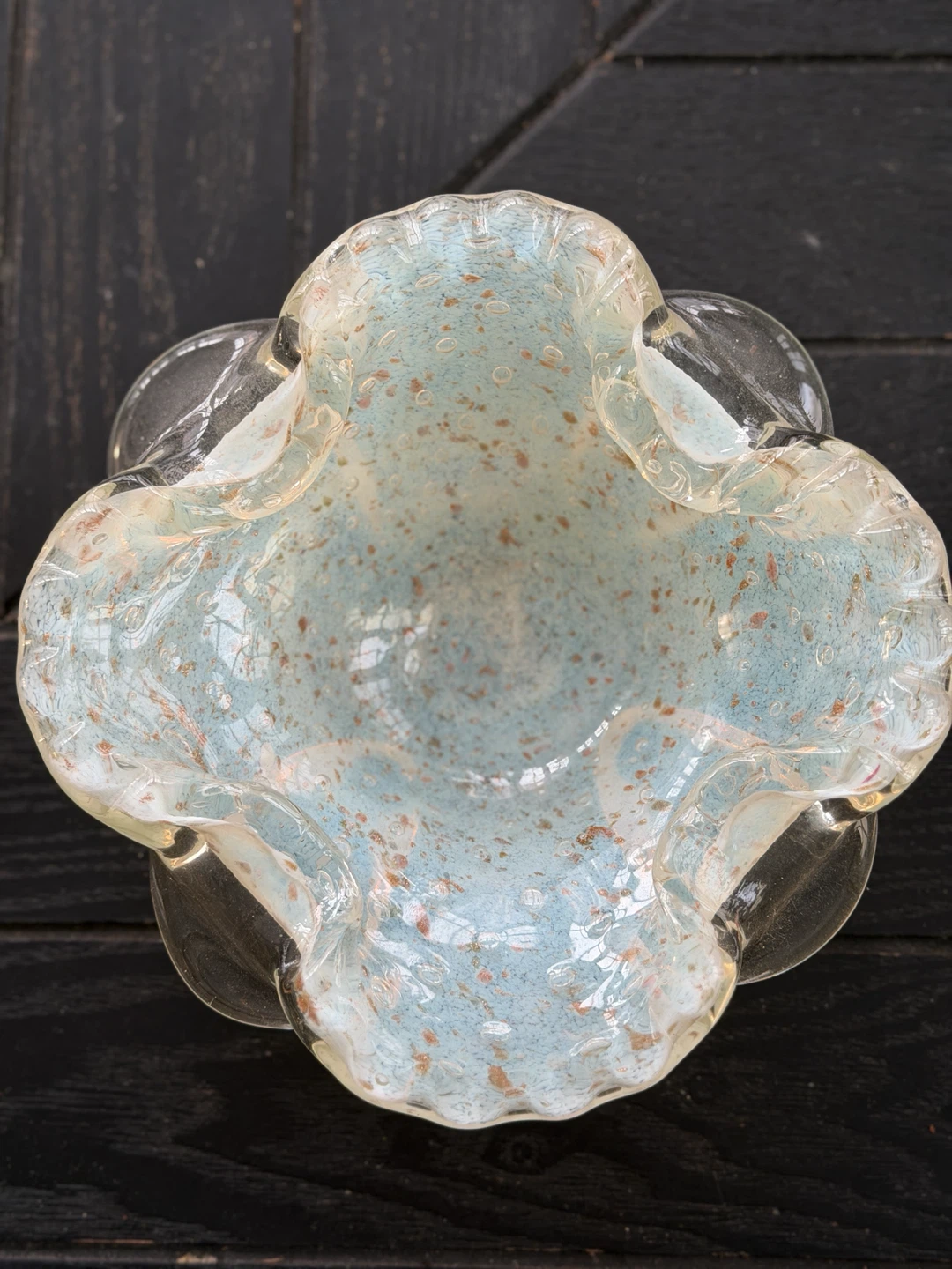 Vintage Art Murano Glass Ashtray Trinket Dish - photo 2