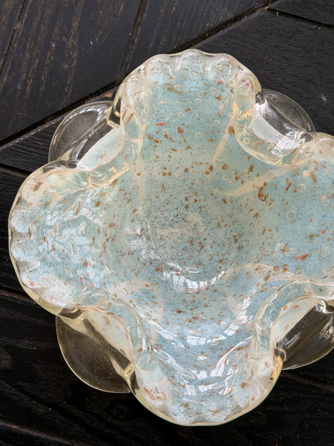 Vintage Art Murano Glass Ashtray Trinket Dish - photo 4