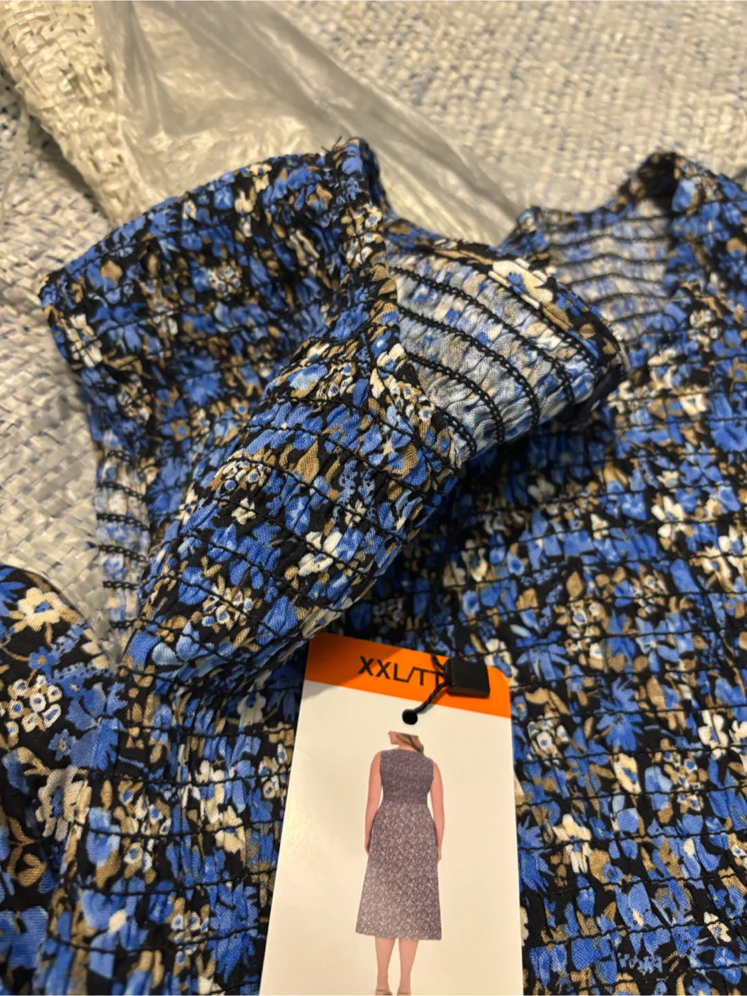 Nautica Jeans Blue Floral Smocked Dress XXL/TTG - photo 3