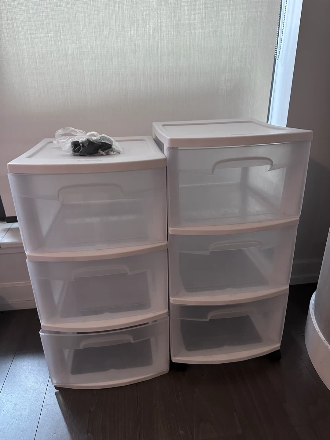 Sterilite 3-Drawer Plastic Storage Carts - Set of 2