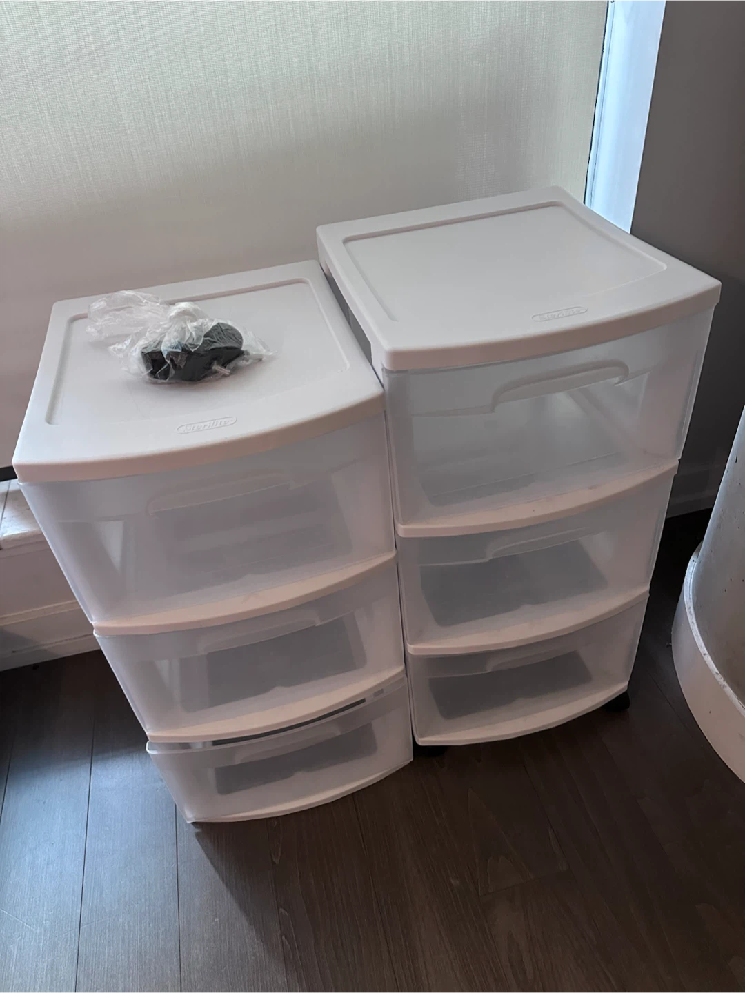 Sterilite 3-Drawer Plastic Storage Carts - Set of 2 - photo 2