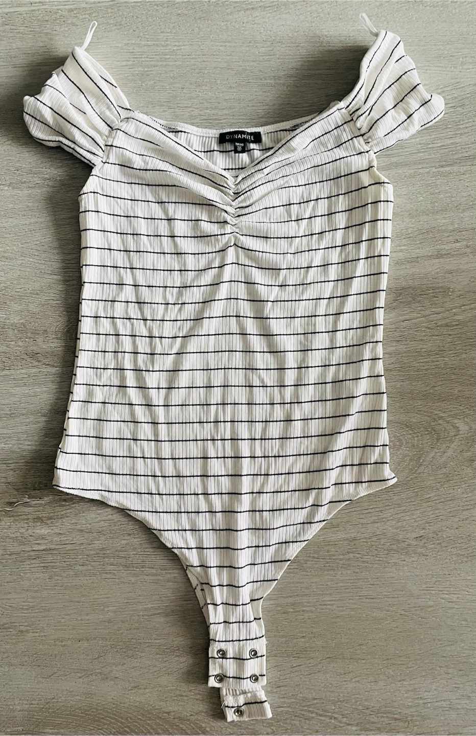 Dynamite Bodysuits - Black and White Striped - photo 2