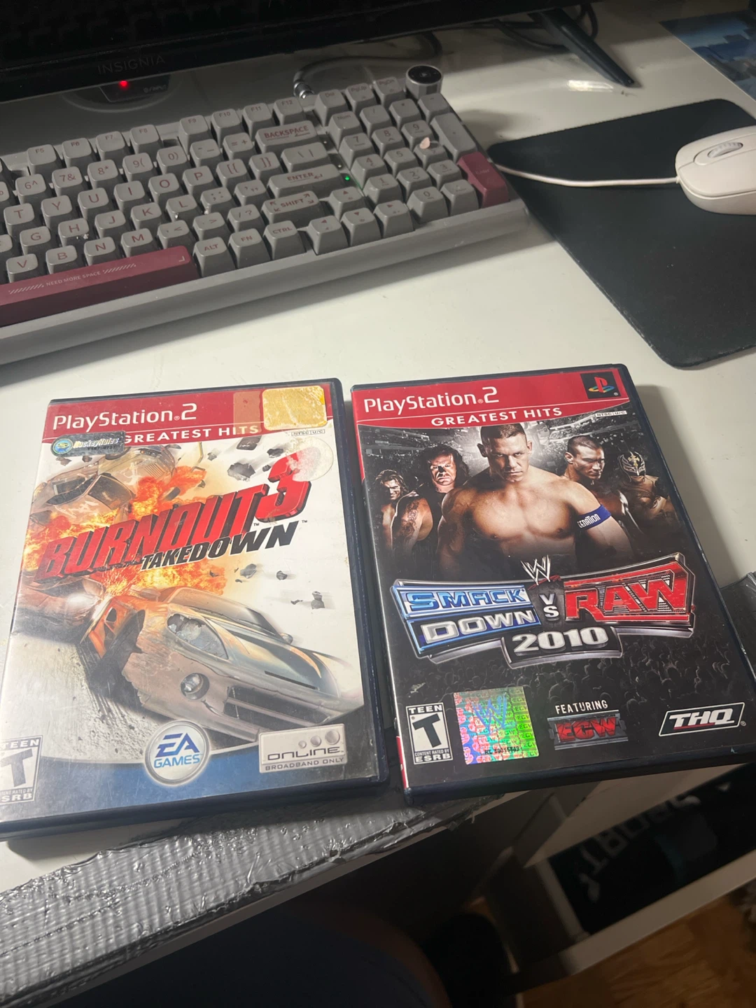 PlayStation 2 Games - Burnout 3 & SmackDown vs Raw 2010