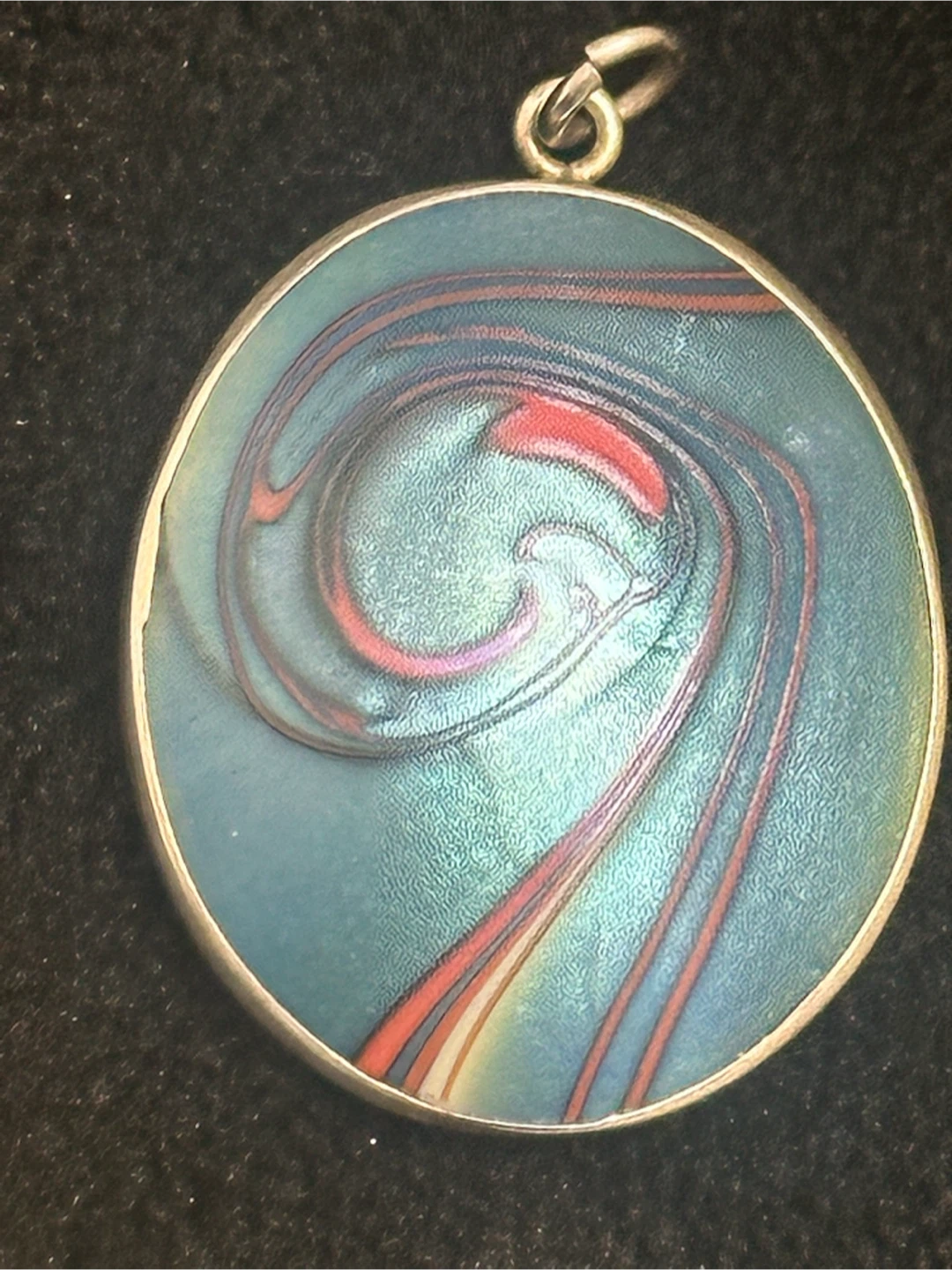lundberg studios sterling art glass pendant