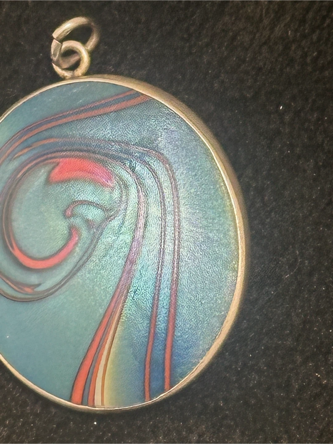 lundberg studios sterling art glass pendant - photo 2