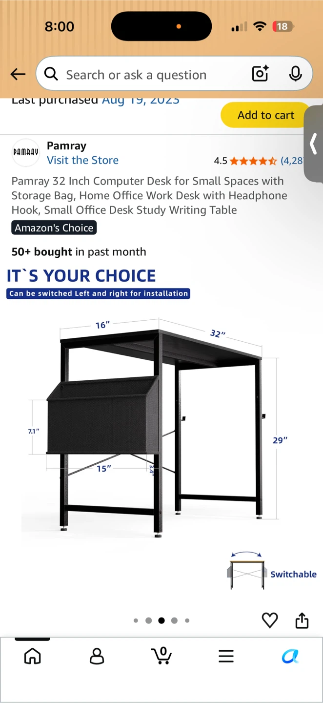 32 Inch Computer Desk / study table - photo 3