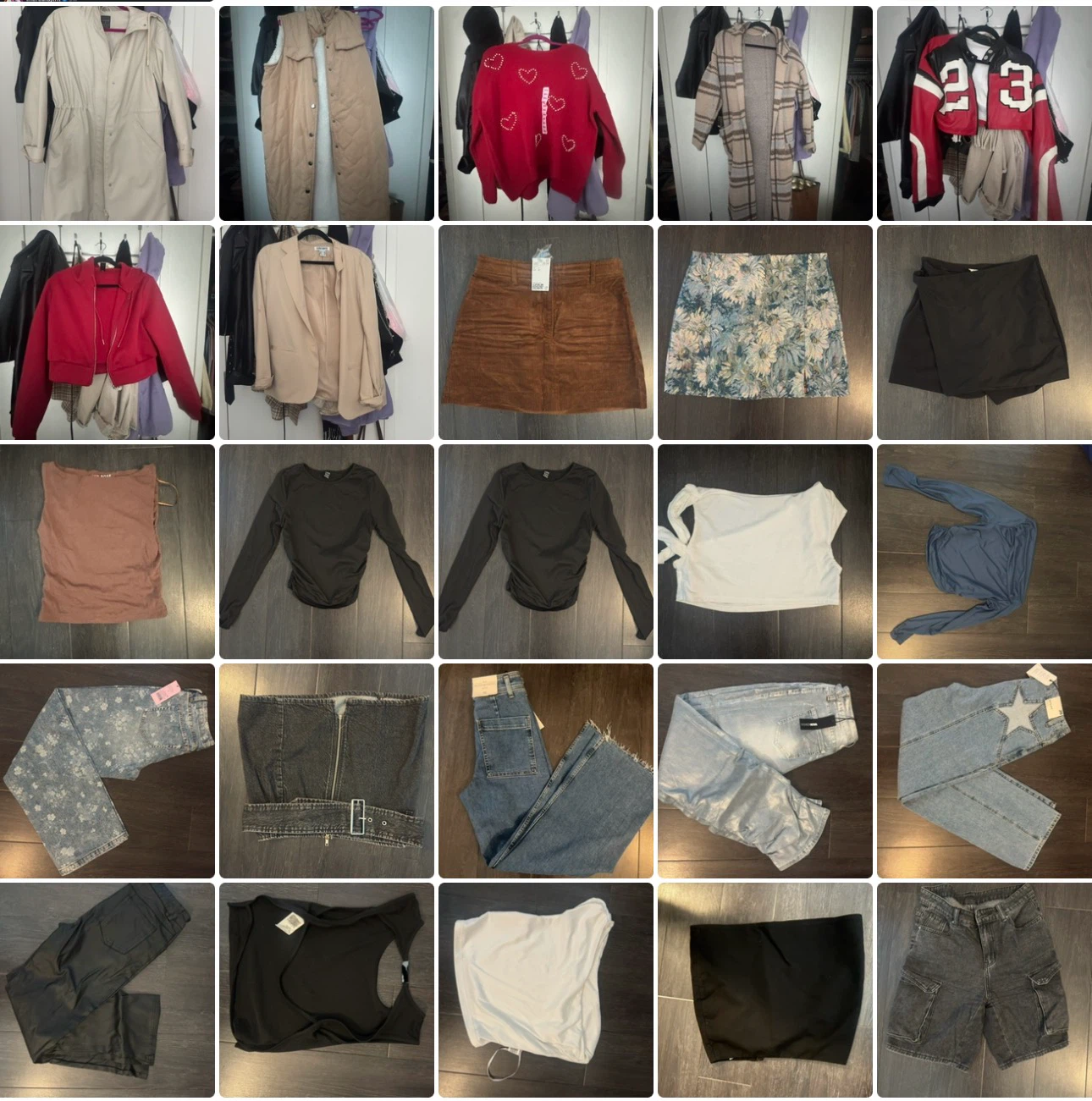 Assorted clothes